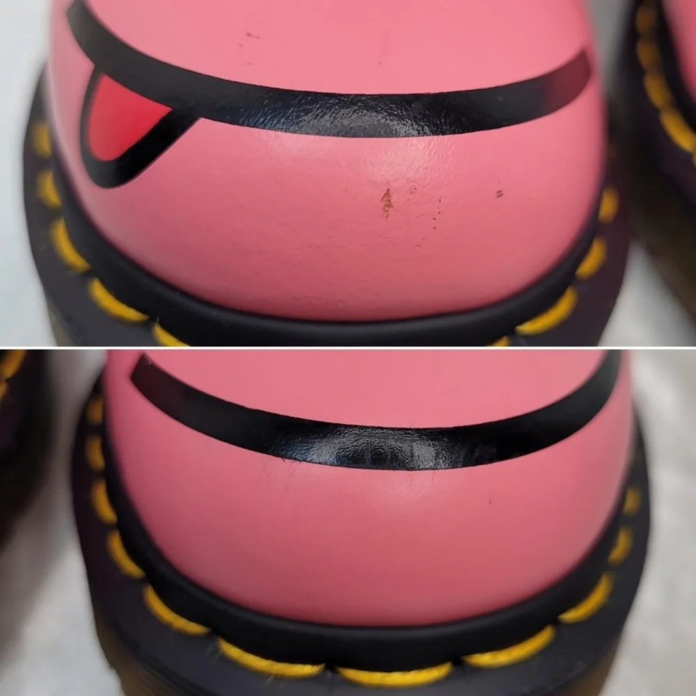 Dr. Martens Hincky smiley face boots in Acid Pink - Picture 8 of 8